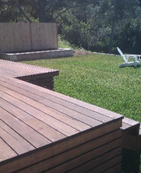 outdoor timber steps