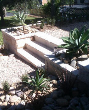 sandstone garden steps