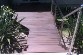 timber outdoor steps